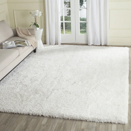 Safavieh Supreme Shag 8'-0" x 10'-0" Rug in Ivory