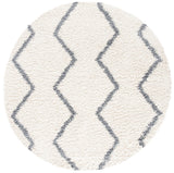 Safavieh Venus Shag 600 6'-7" x 6'-7" Rug in Ivory / Grey