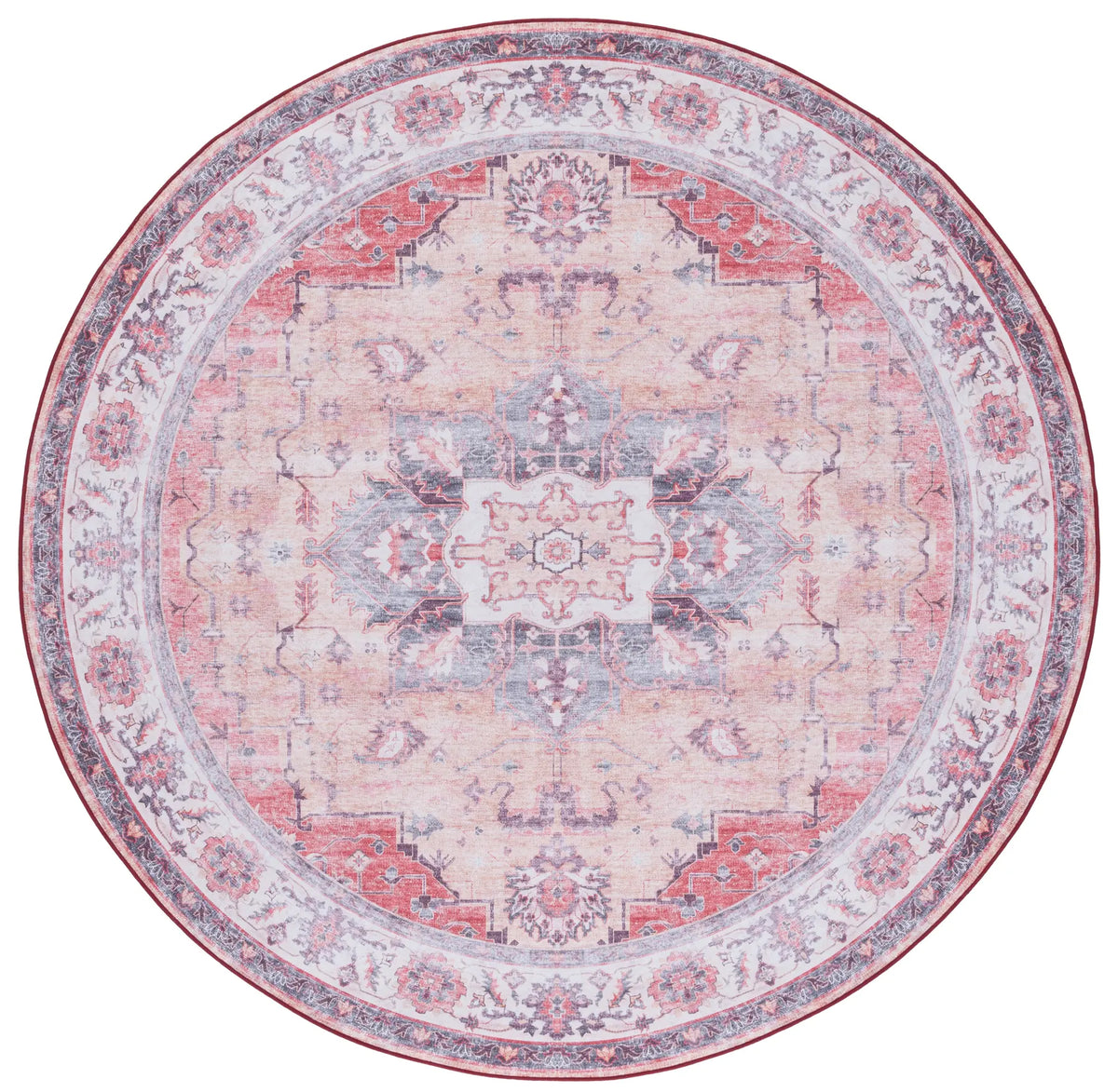 Safavieh Tucson 6'-0" x 6'-0" Rug in Rust / Beige