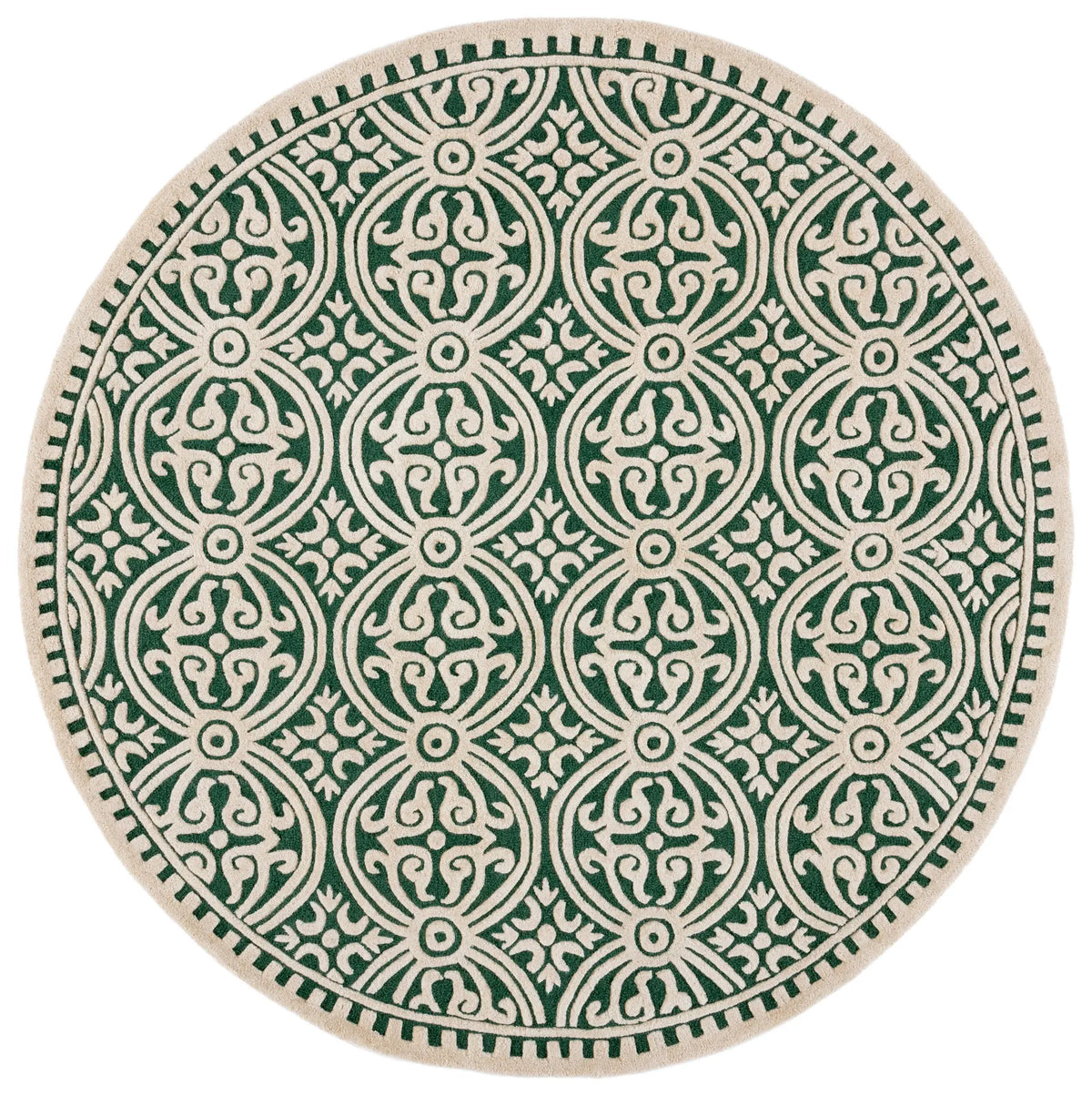 Safavieh Cambridge 6'-0" x 6'-0" Rug in Dark Green / Ivory