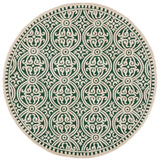 Safavieh Cambridge 6'-0" x 6'-0" Rug in Dark Green / Ivory