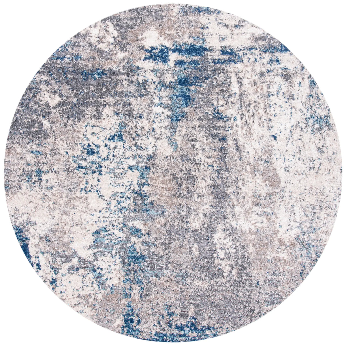 Safavieh Aston 5'-3" x 5'-3" Rug in Grey / Navy