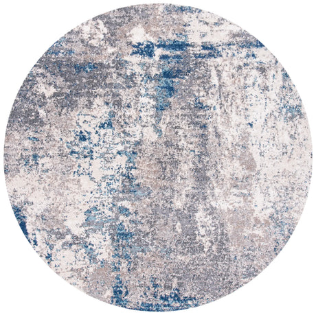Safavieh Aston 5'-3" x 5'-3" Rug in Grey / Navy