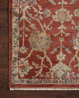 Loloi Giada Gia-05 Red/Multi Rugs - corner on wood