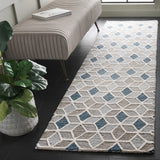 Safavieh Ebony 2'-3" x 9'-0" Rug in Ivory / Blue