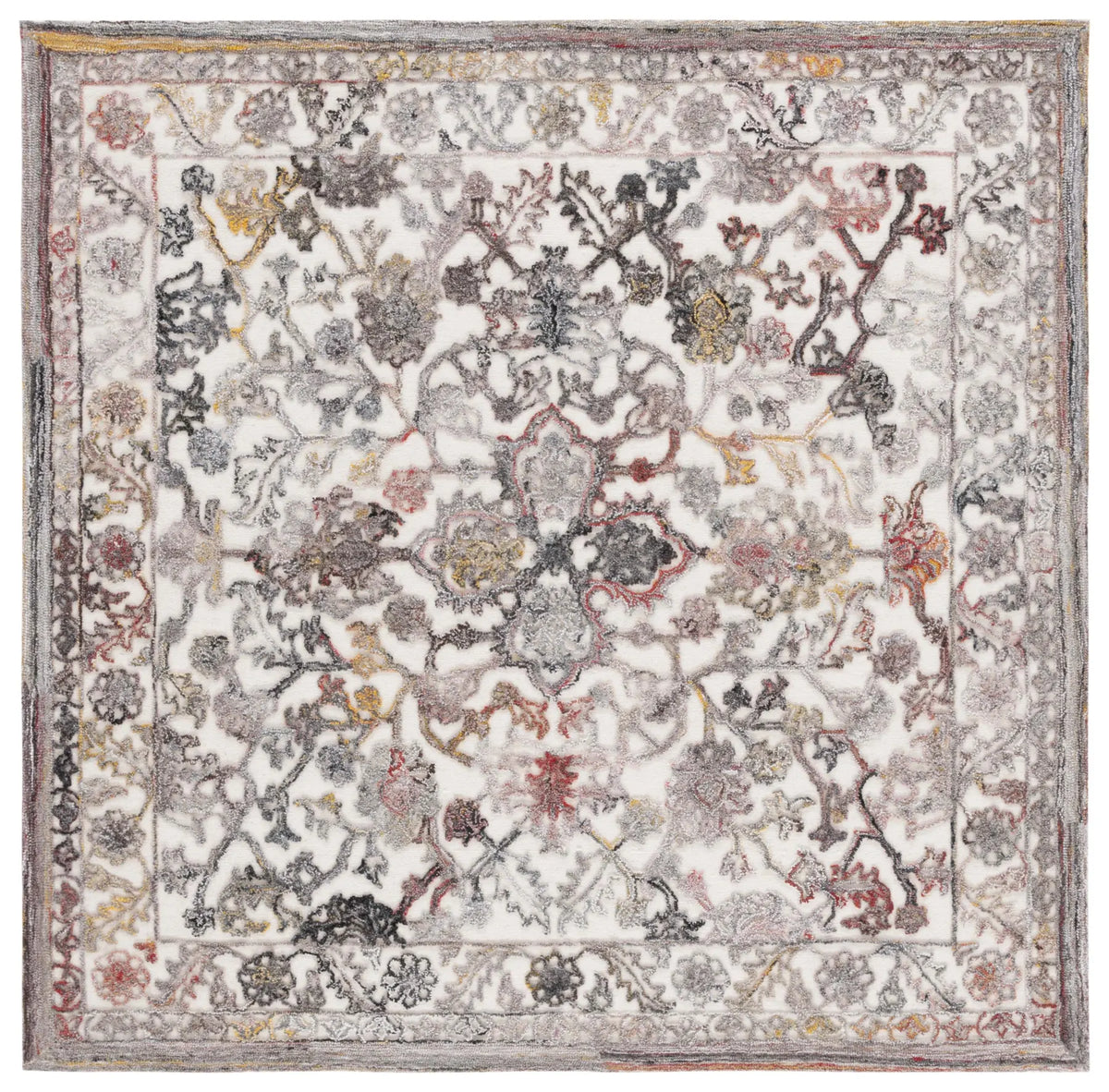 Safavieh Trace 6'-0" x 6'-0" Rug in Red / Ivory