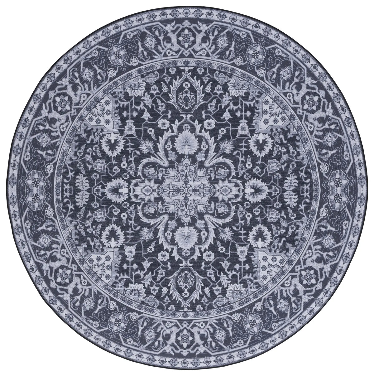 Safavieh Tucson 6'-0" x 6'-0" Rug in Black / Beige