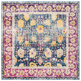 Safavieh Granada 6'-7" x 6'-7" Rug in Blue / Fuchsia