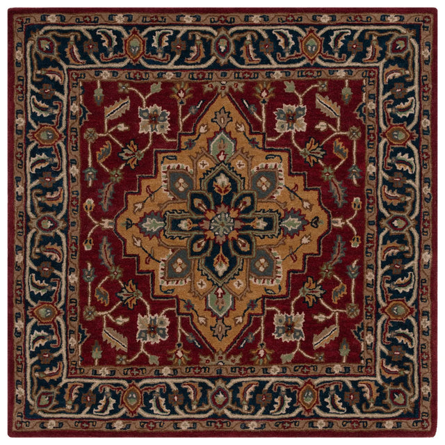 Safavieh Heritage 6'-0" x 6'-0" Rug in Red / Ivory
