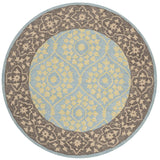 Safavieh Suzani 5'-0" x 5'-0" Rug in Chocolate / Yellow