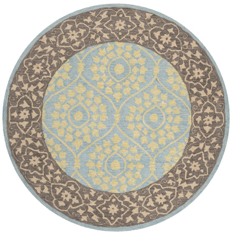 Safavieh Suzani 5'-0" x 5'-0" Rug in Chocolate / Yellow
