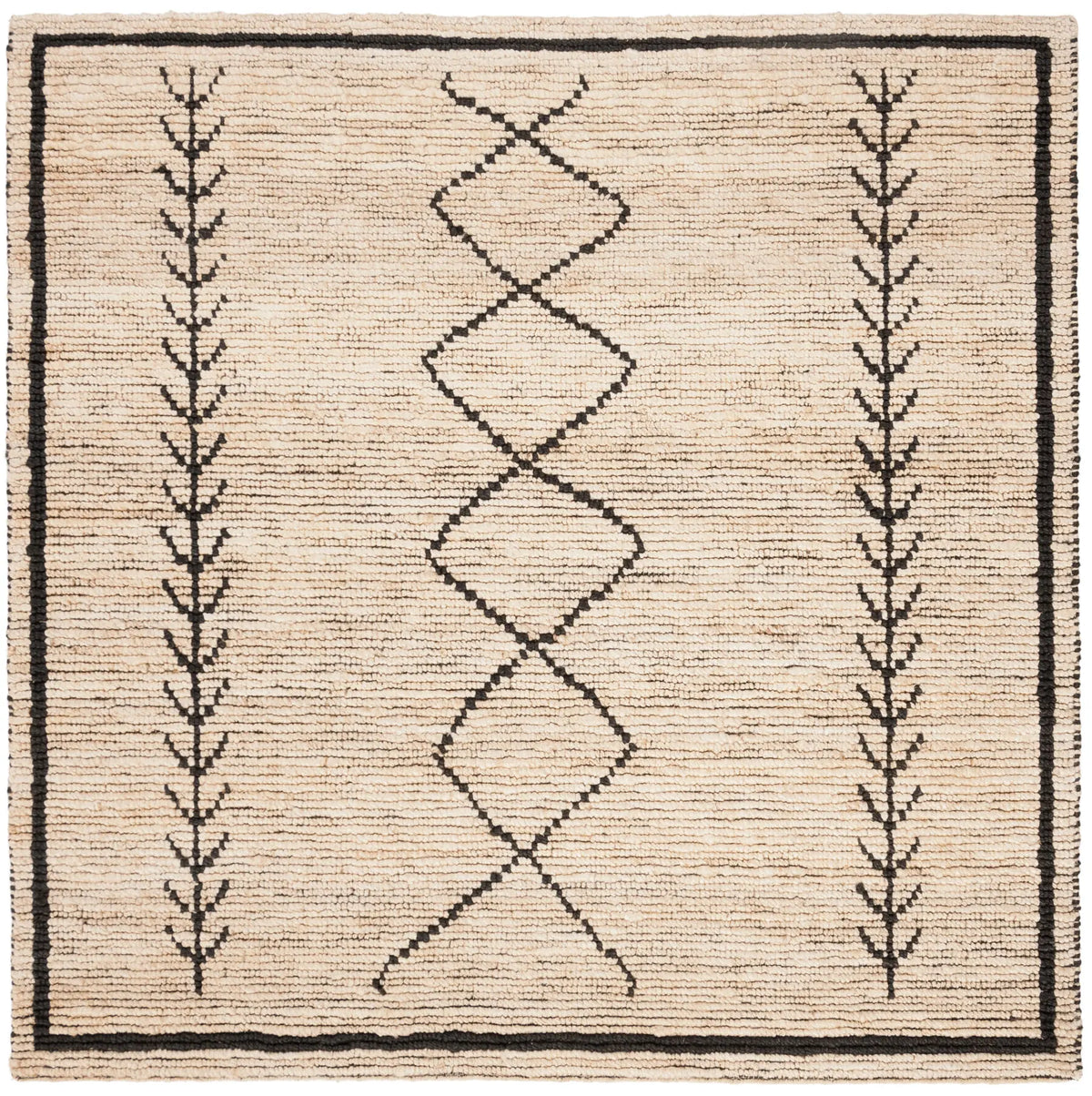 Safavieh Bohemian 6'-0" x 6'-0" Rug in Ivory / Black