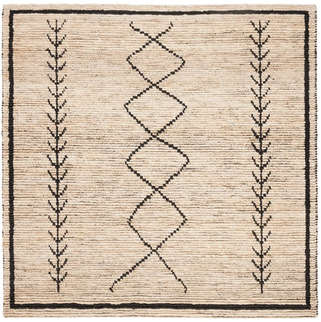 Safavieh Bohemian 6'-0" x 6'-0" Rug in Ivory / Black