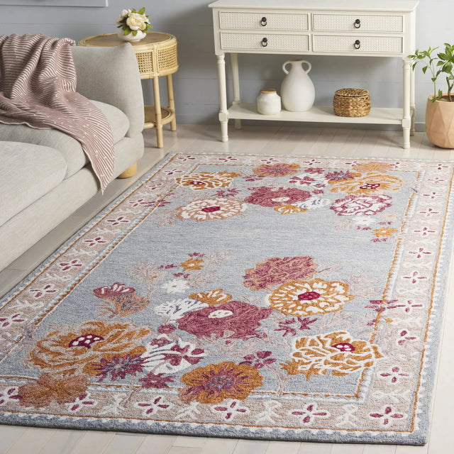 Safavieh Jardin 4'-0" x 6'-0" Rug in Grey / Rust