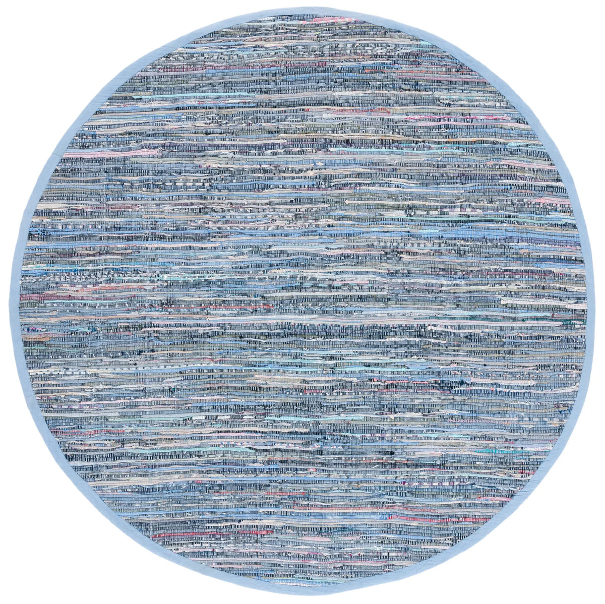 Safavieh Rag Rug 6'-0" x 6'-0" Rug in Blue / Multi