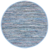 Safavieh Rag Rug 6'-0" x 6'-0" Rug in Blue / Multi