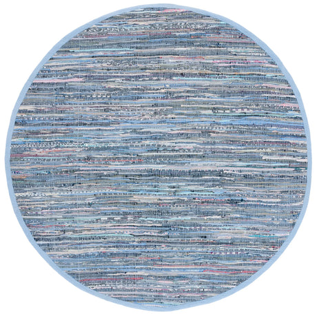 Safavieh Rag Rug 6'-0" x 6'-0" Rug in Blue / Multi