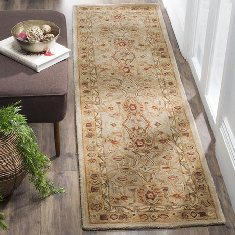 Safavieh Anatolia 2'-3" x 12'-0" Rug in Grey Beige / Sage