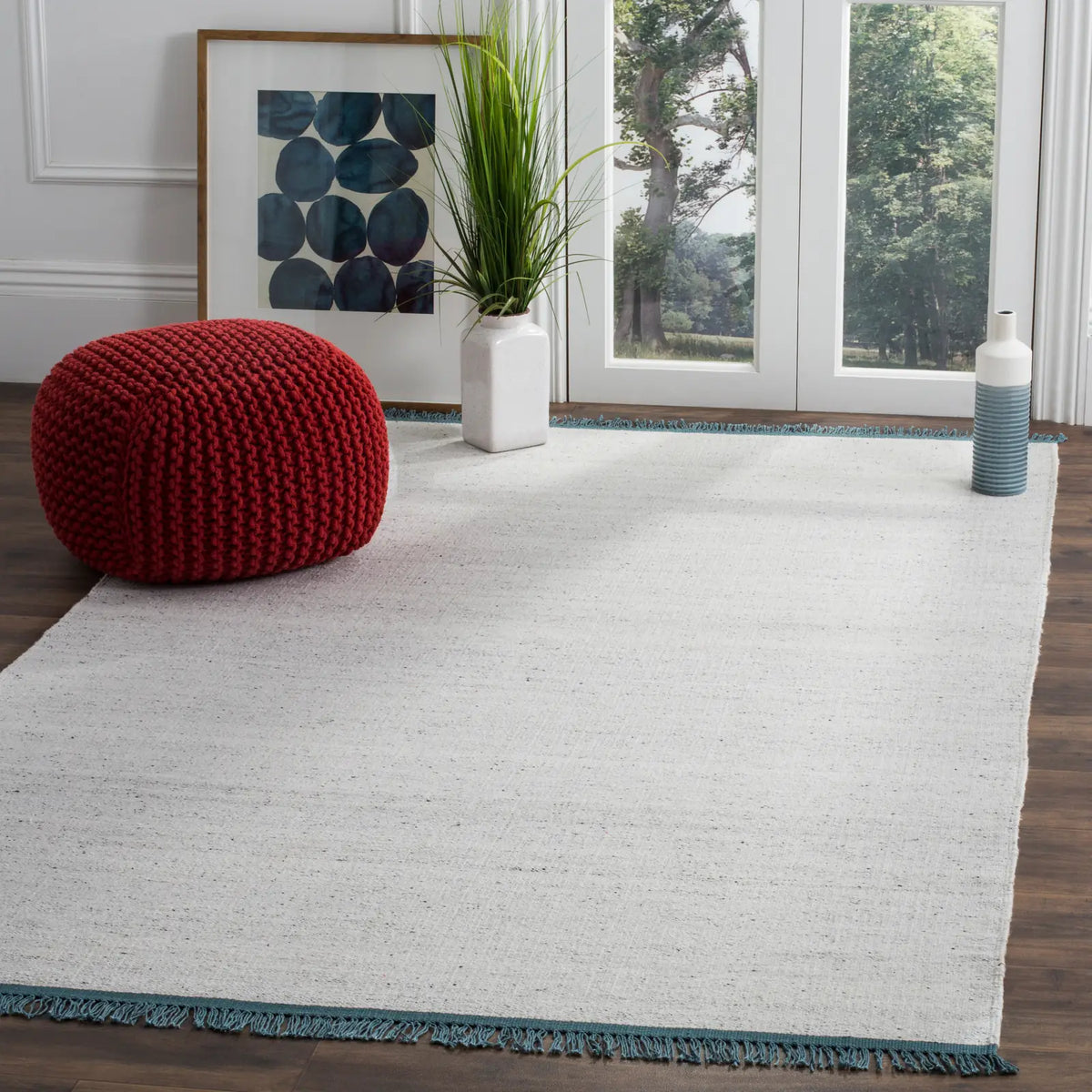 Safavieh Kilim 5'-0" x 8'-0" Rug in Ivory / Grey
