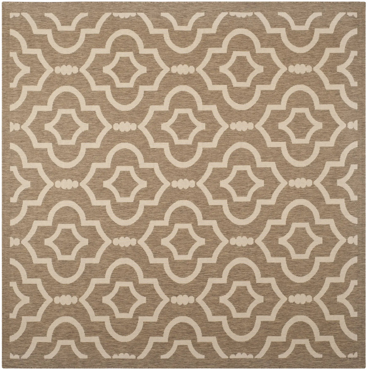 Safavieh Courtyard 7'-10" x 7'-10" Rug in Brown / Bone