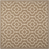 Safavieh Courtyard 7'-10" x 7'-10" Rug in Brown / Bone