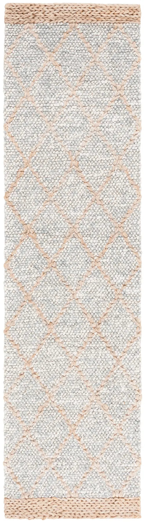 Safavieh Natural Fiber 2'-3" x 9'-0" Rug in Grey / Bleach