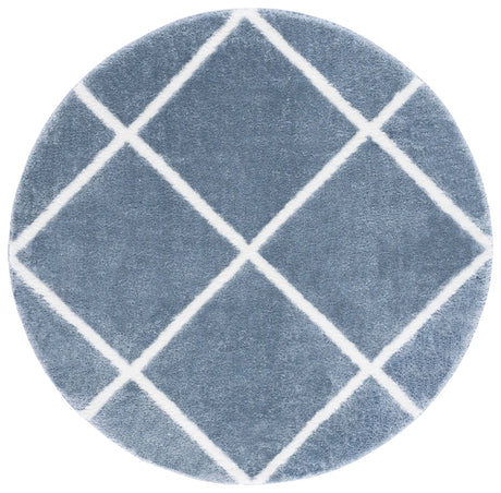 Safavieh Tahoe Shag 6'-7" x 6'-7" Rug in Blue / White