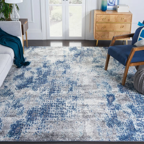 Safavieh Aston 10'-0" x 14'-0" Rug in Navy / Grey