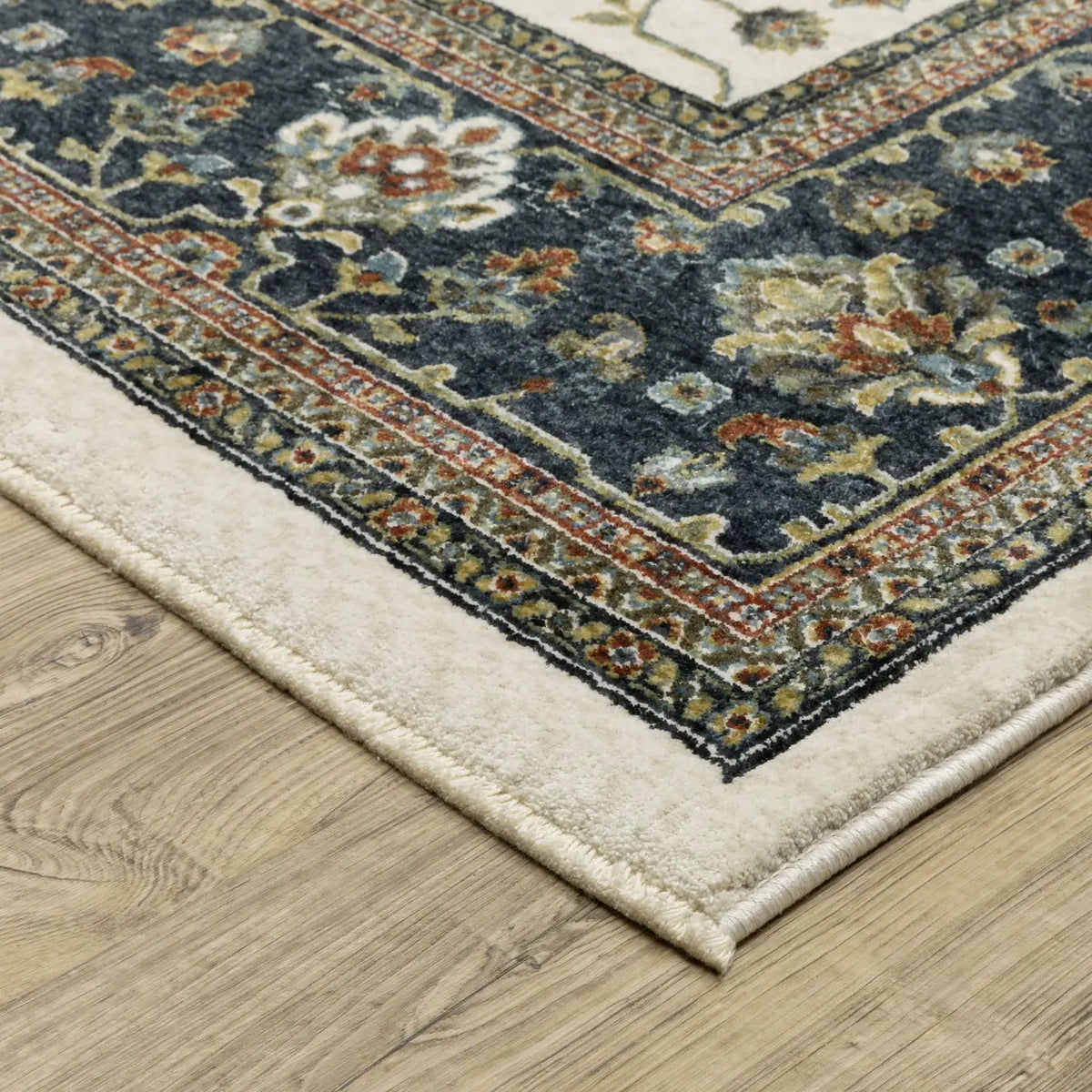 Oriental Weavers Sphinx Vivian VI02B Navy Rugs - corner detail
