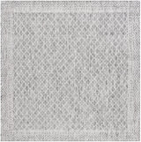 Safavieh Courtyard 6'-7" x 6'-7" Rug in Light Grey / Dark Grey
