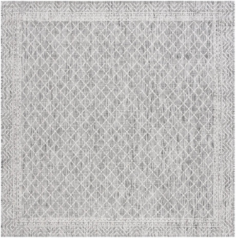 Safavieh Courtyard 6'-7" x 6'-7" Rug in Light Grey / Dark Grey