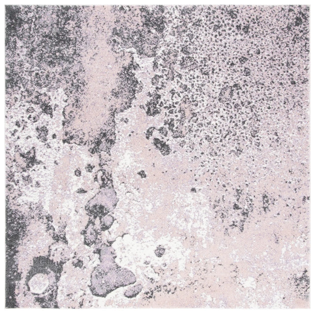 Safavieh Glacier 6'-7" x 6'-7" Rug in Pink / Grey