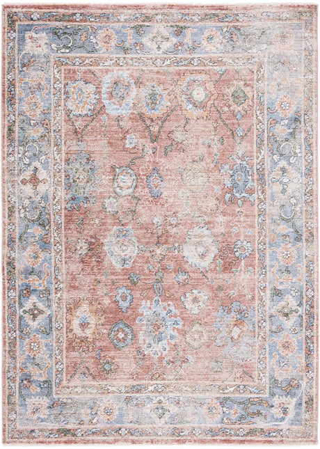 Safavieh Jasmine 4'-5" x 6'-5" Rug in Rust / Blue