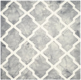 Safavieh Dip Dye 7'-0" x 7'-0" Rug in Grey / Ivory
