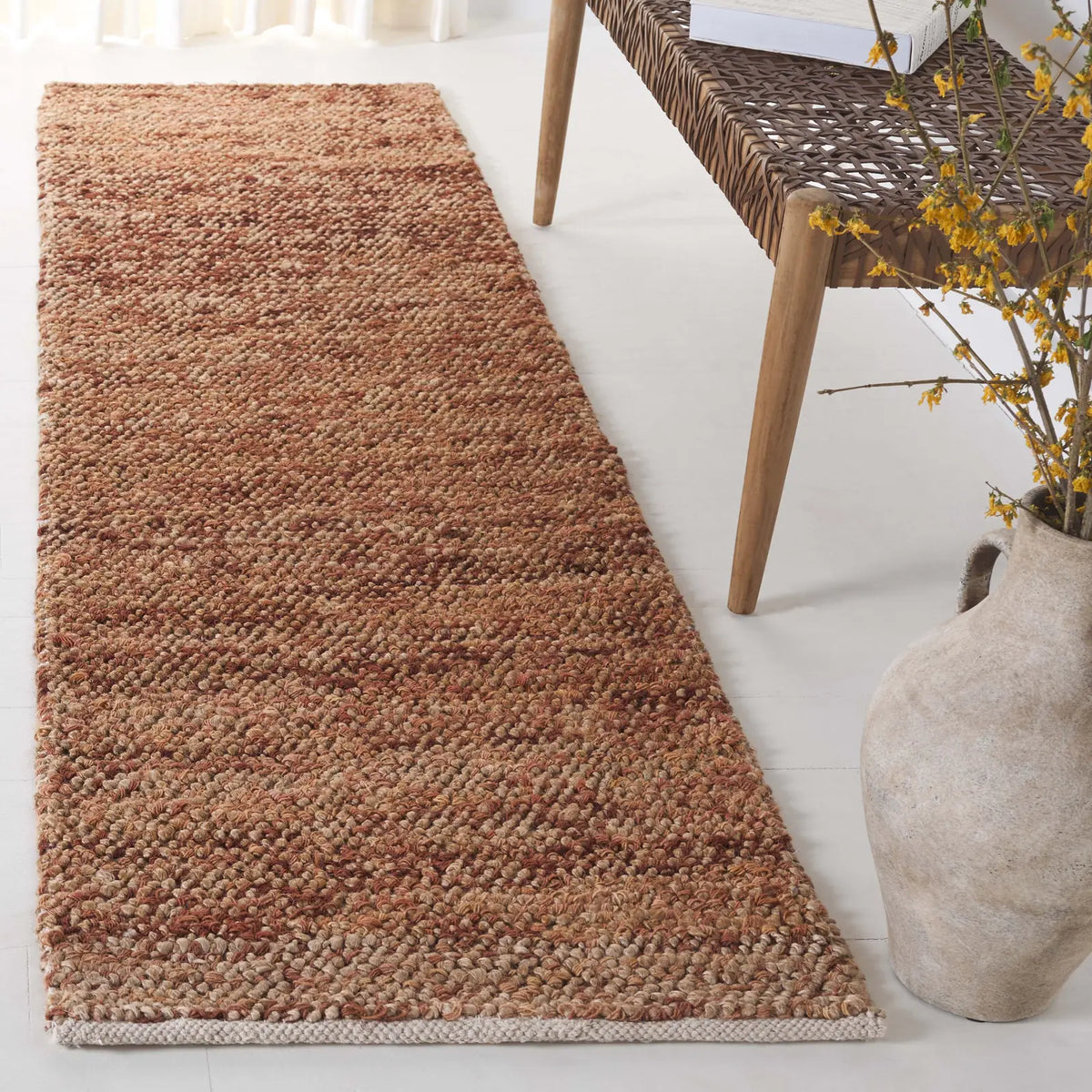 Safavieh Bohemian 2'-3" x 8'-0" Rug in Natural / Rust