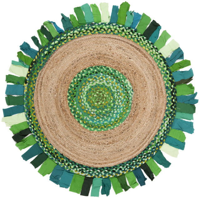 Safavieh Cape Cod 3'-0" x 3'-0" Rug in Green / Natural