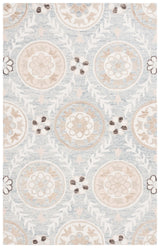 Safavieh Jardin 4'-0" x 6'-0" Rug in Light Grey / Ivory