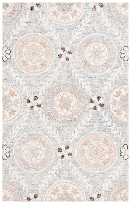 Safavieh Jardin 4'-0" x 6'-0" Rug in Light Grey / Ivory
