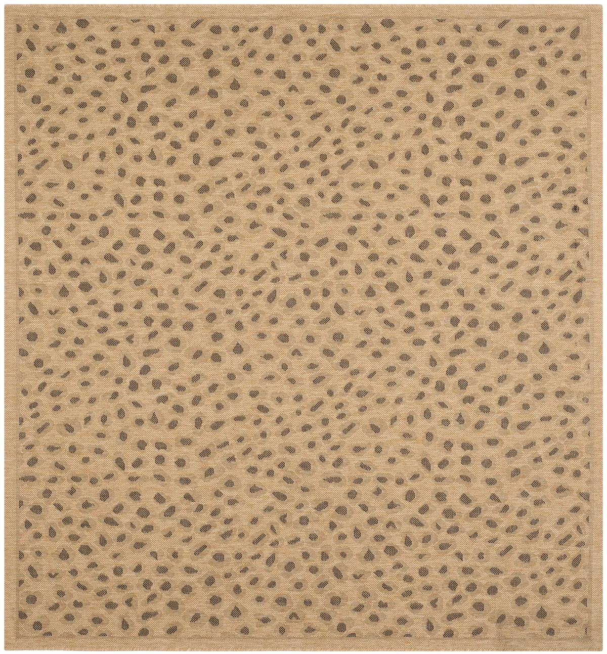 Safavieh Courtyard 6'-7" x 6'-7" Rug in Natural / Gold