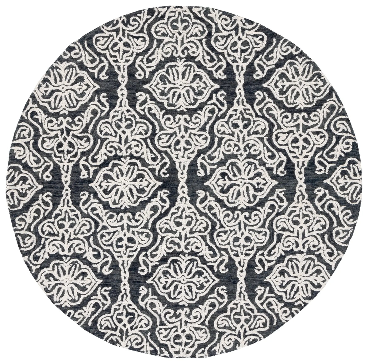 Safavieh Blossom 6'-0" x 6'-0" Rug in Black / Ivory