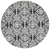 Safavieh Blossom 6'-0" x 6'-0" Rug in Black / Ivory