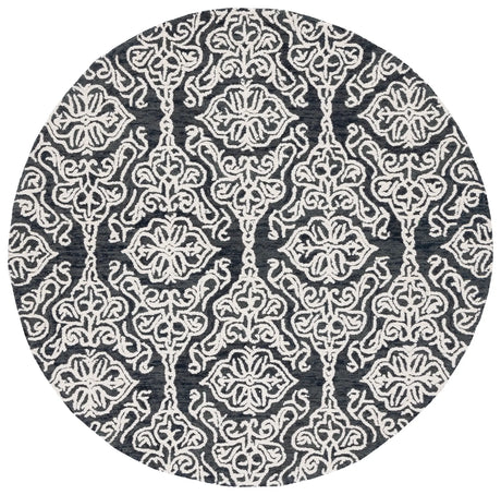 Safavieh Blossom 6'-0" x 6'-0" Rug in Black / Ivory