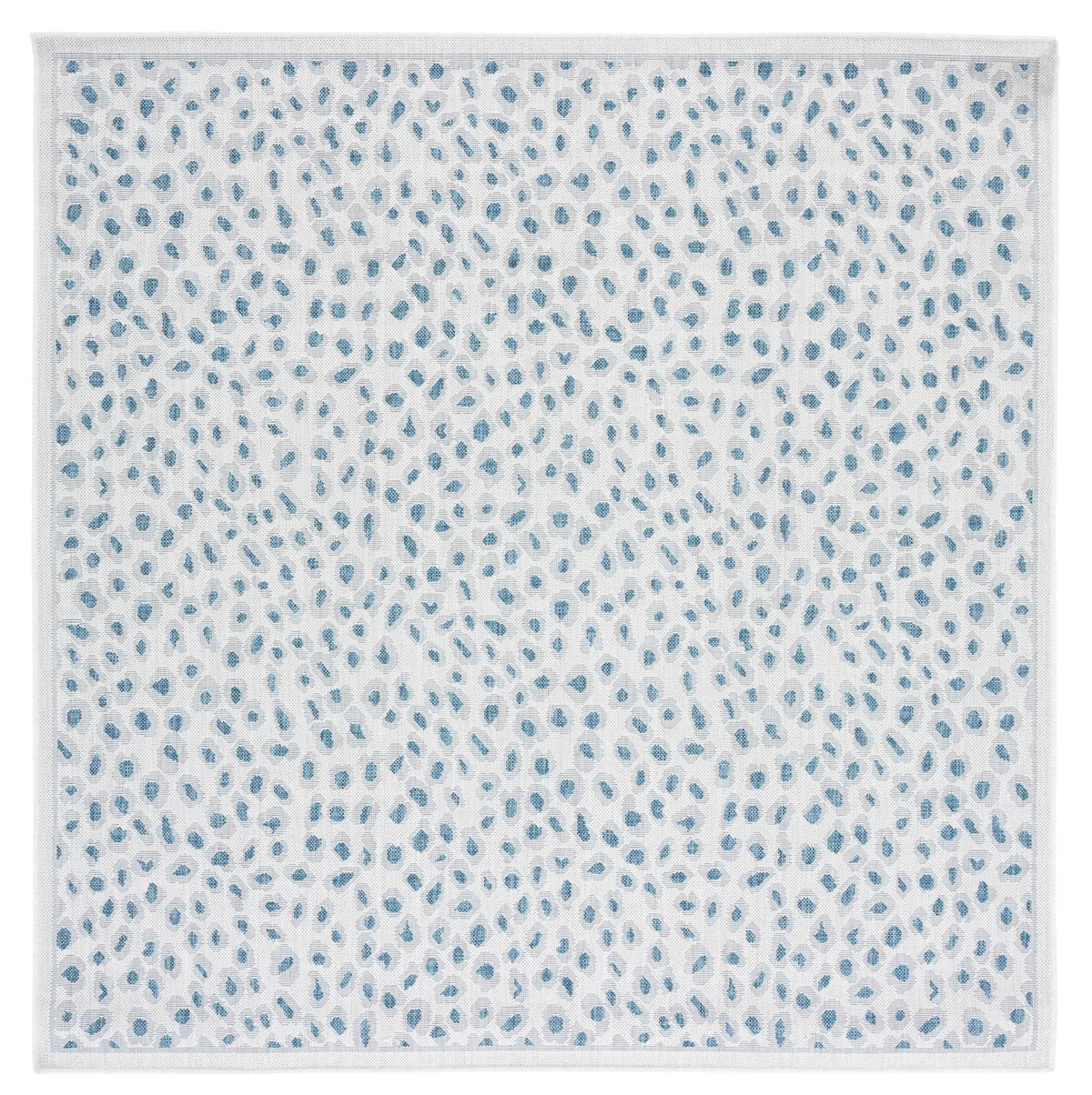 Safavieh Courtyard 6'-7" x 6'-7" Rug in Ivory / Blue