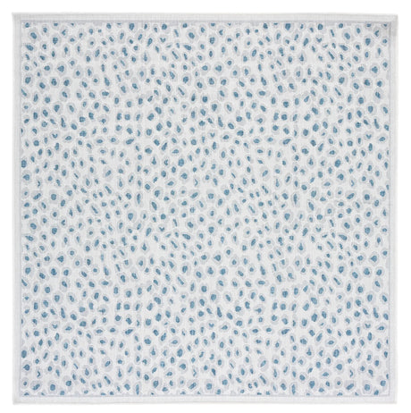 Safavieh Courtyard 6'-7" x 6'-7" Rug in Ivory / Blue