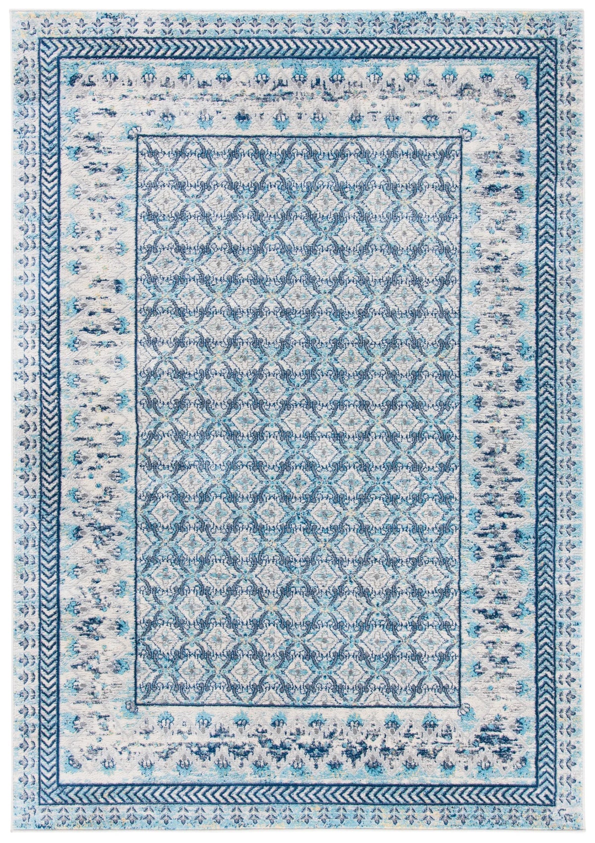 Safavieh Brentwood 4'-0" x 6'-0" Rug in Ivory / Aqua