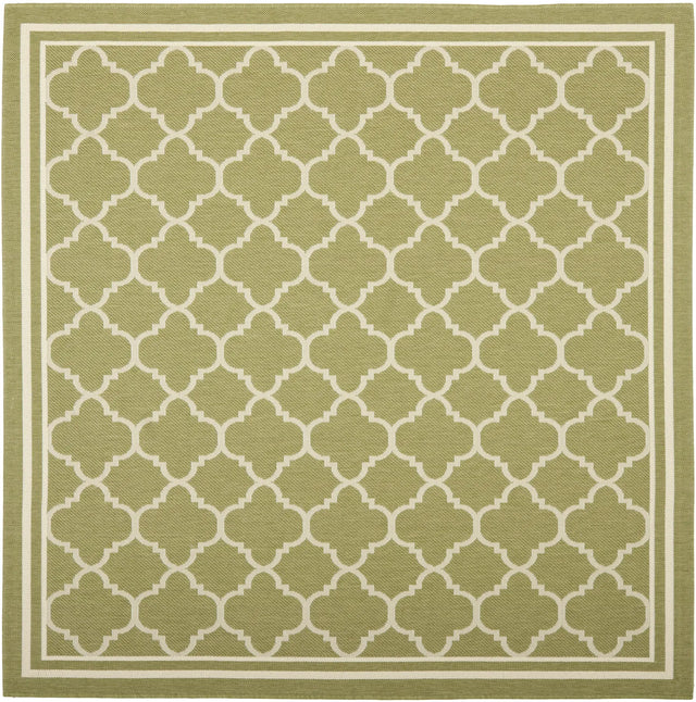Safavieh Courtyard 6'-7" x 6'-7" Rug in Green / Beige