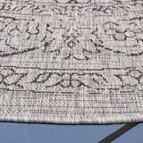 Safavieh Courtyard 6'-7" x 6'-7" Rug in Grey / Black