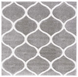 Safavieh Tahoe Shag 6'-7" x 6'-7" Rug in Grey / White