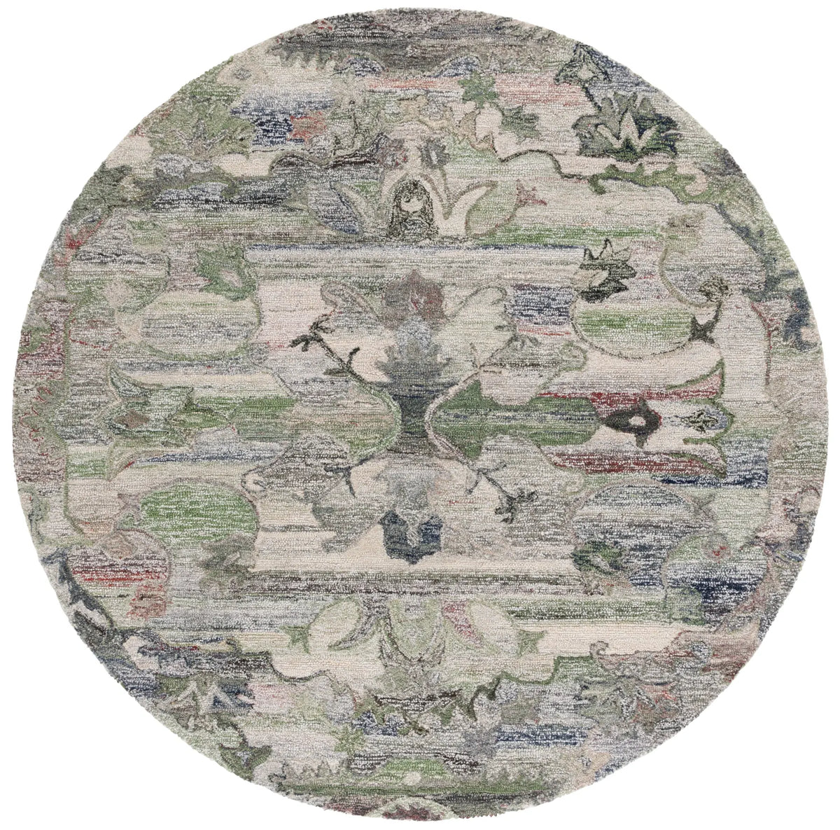 Safavieh Anatolia 6'-0" x 6'-0" Rug in Grey / Green