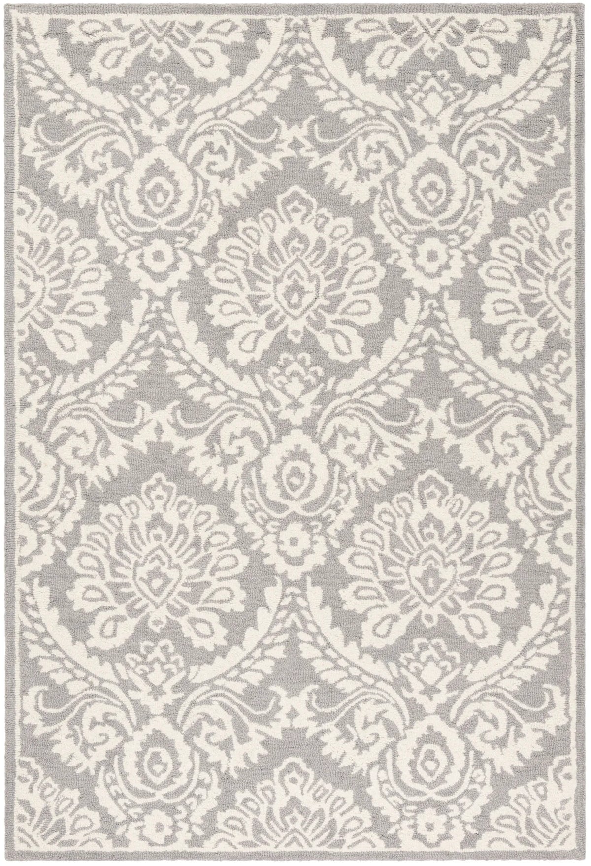 Safavieh Blossom 4'-0" x 6'-0" Rug in Dark Grey / Ivory